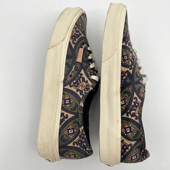 Vans Unisex Olive Night Geometric Paisley Women’s 7.5 Men’s 6 Flat Lace Up - Picture 4 of 8